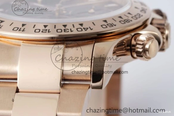 Dial SA4130 Best Edition QF Daytona on 116505 V2 Brown Bracelet RG 1:1 0324